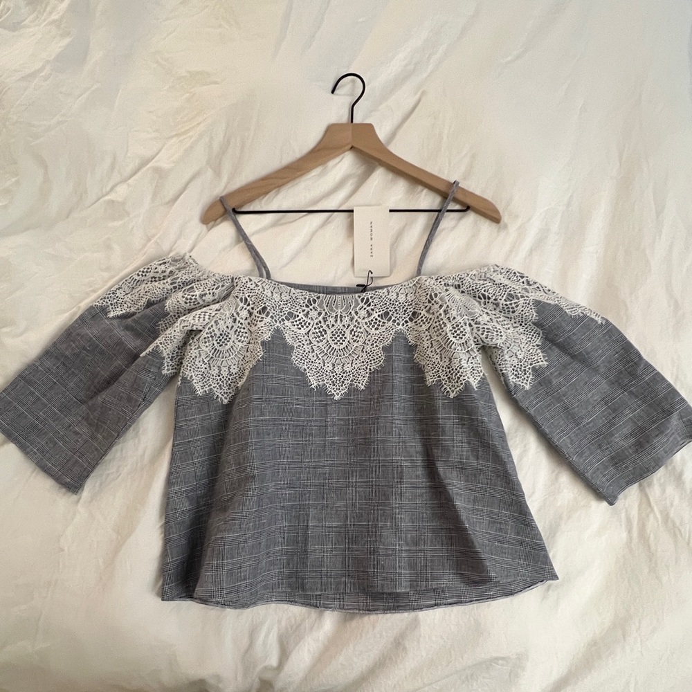 NWT Zara Women’s Lace Top Off Shoulder XS